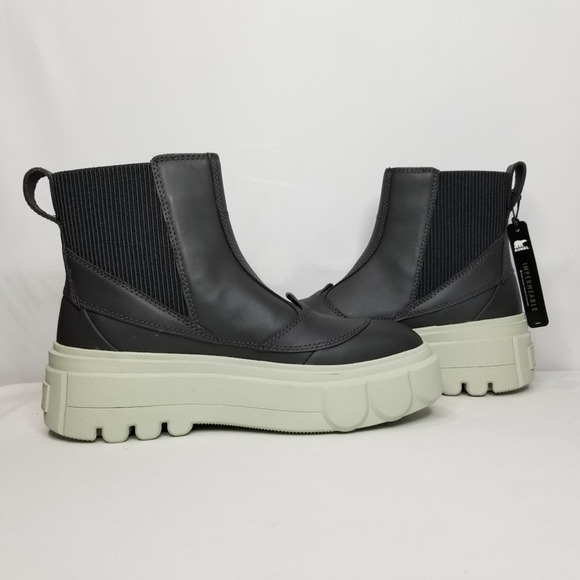 Sorel Women CARIBOU X Chelsea Waterproof Boot Size 9.5 Jet/Pixel 2048441 NWT - Picture 2 of 8